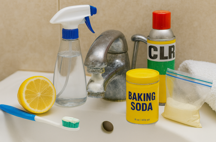 How to remove calcium deposits from taps